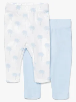 Tiny Treasure Lexi Leggings 2-pak, Blue/Palm
