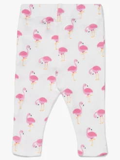 Tiny Treasure Lexi Leggings 2-pak, White/Flamingo