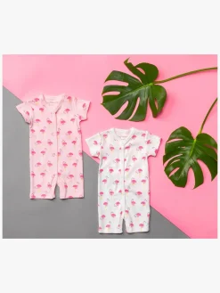Tiny Treasure Summer Heldragt 2-pak, White/Flamingo