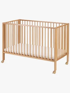 tiSsi  Sammeklappelig Tremmeseng med Madras, Beige