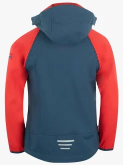 Trollkids Rondane Softshelljakke, Bright Red/Mystic Blue