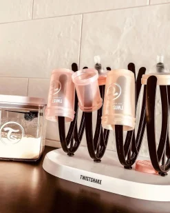Twistshake Opvaskestativ, Hvid/Sort