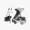 UPPAbaby CRUZ V2 Duovogn inkl. Maxi-Cosi CabrioFix i-Size Autostol Baby & Base, Stella Grey