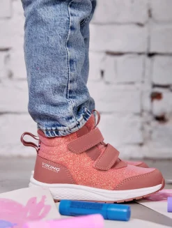 Viking Bouncy Glitter Mid 2V WP Sneakers, Pink
