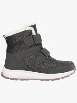 Viking Equip Glitter 2V WP Vinterstøvler, Charcoal/Dusty Pink