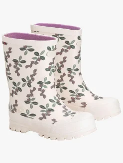 Viking Jolly Print Gummistøvler, Light Pink/Olive