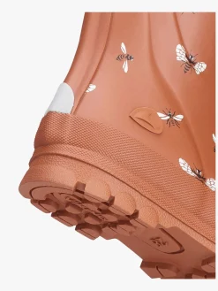 Viking Jolly Print Gummistøvler, Cognac/White
