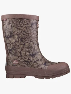 Viking Jolly Thermo Print Forede Gummistøvler, Dusty Pink/Cream