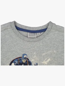 Wheat Captain America T-Shirt, Melange Grey